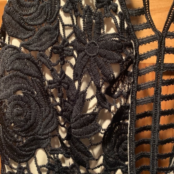 Love X Design Lace & Lattice Sleeveless Sheath Dress Black Medium NWT Flawed - Picture 3 of 8